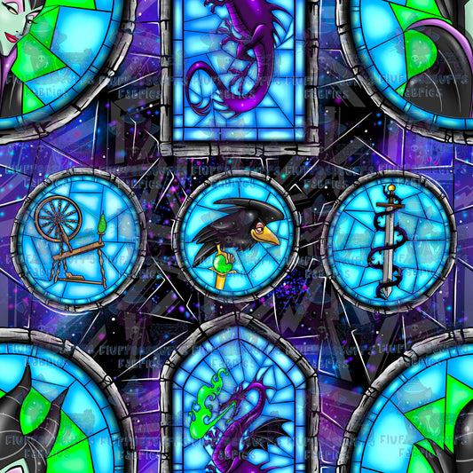 Stained Glass Dragon Sorceress