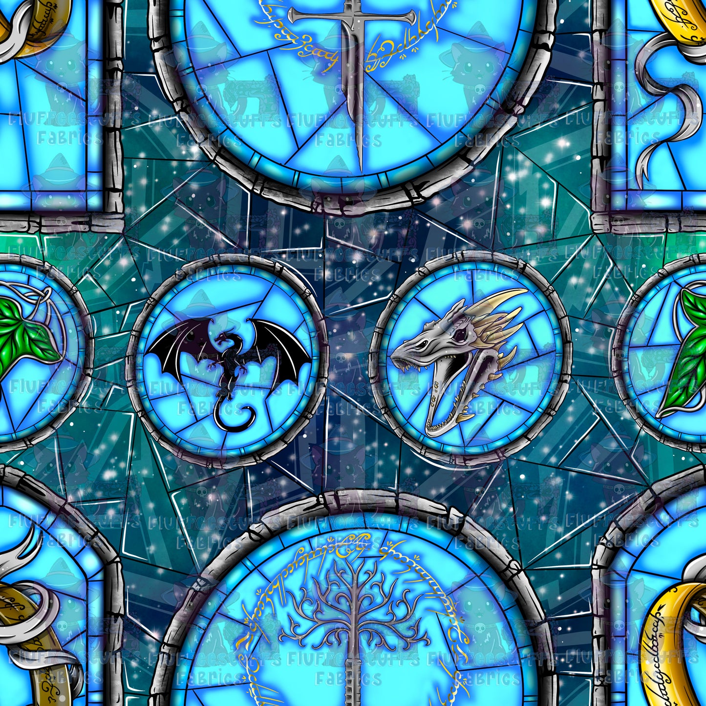 Stained Glass Elvish Story