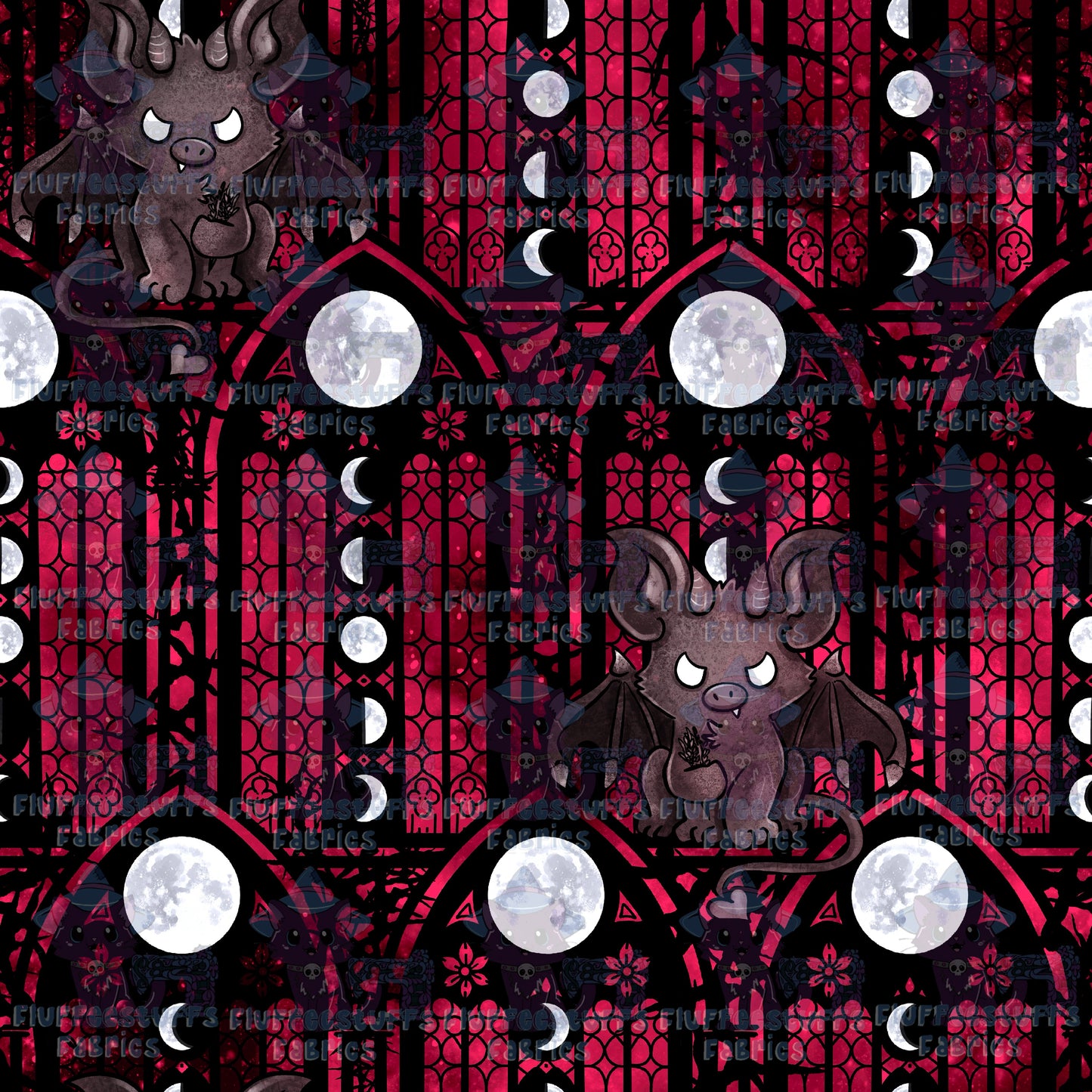 Stained Glass Gargoyle Crimson