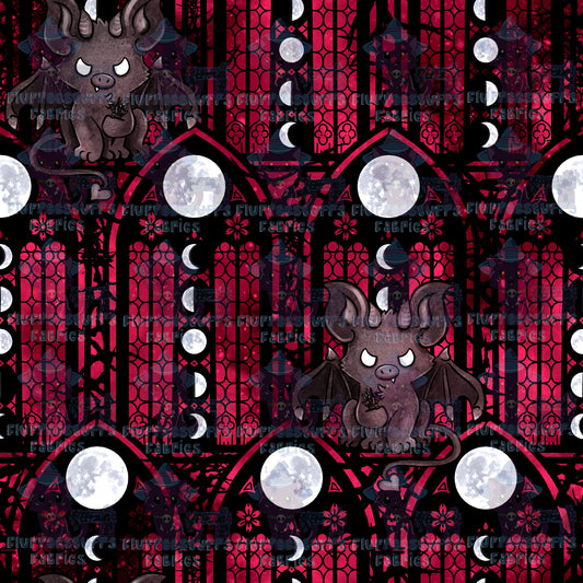 Stained Glass Gargoyle Crimson