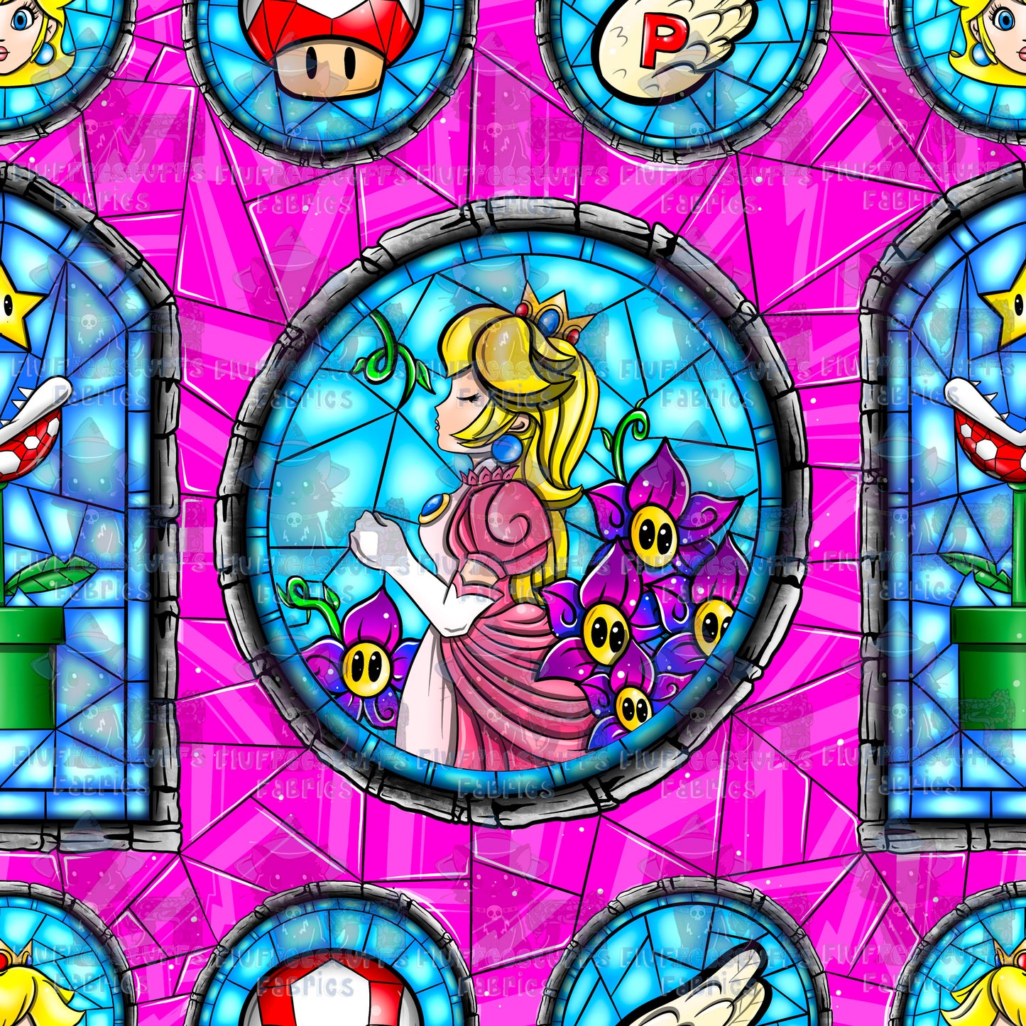 Stained Glass Princess Plumber Bros