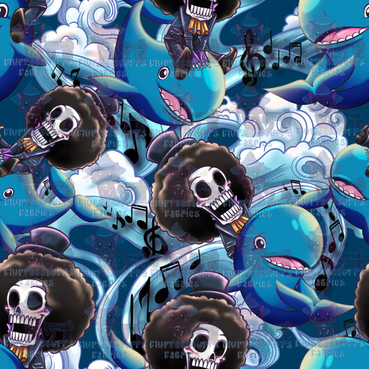 Straw Hat Pirates Bone Man and Whale