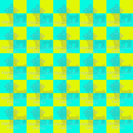 Swim Safe Blue Yellow Checker