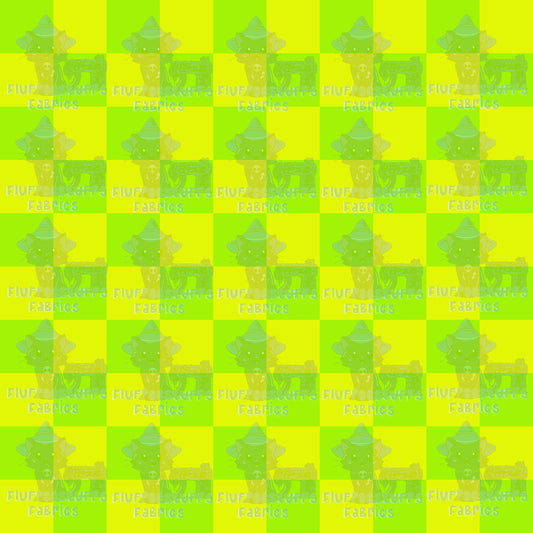 Swim Safe Green Yellow Checker