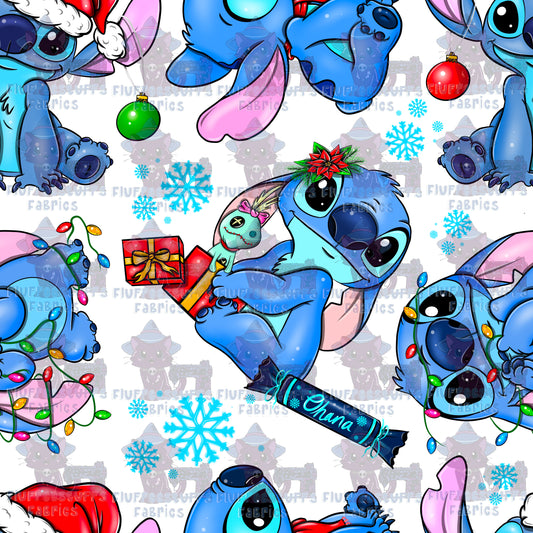 Transparent Untouchable Blue Alien Christmas