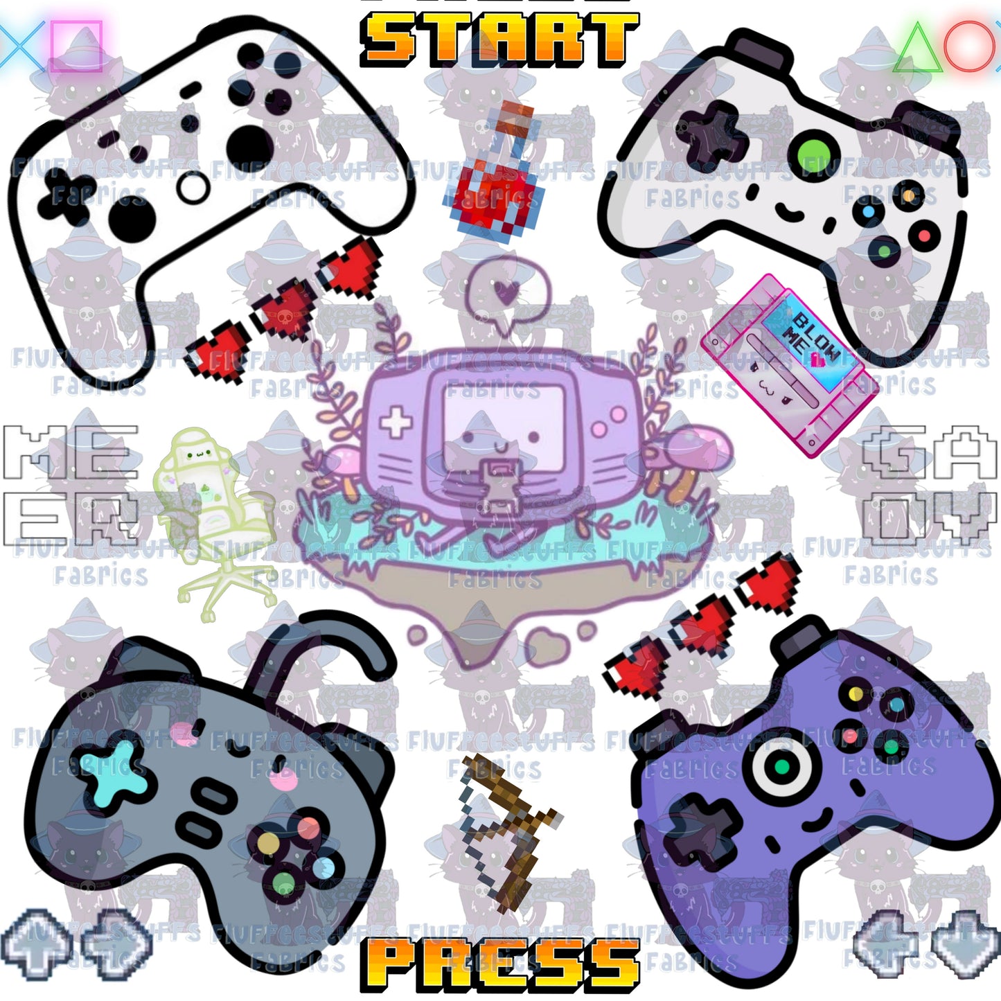 Transparent Cute Game Controllers