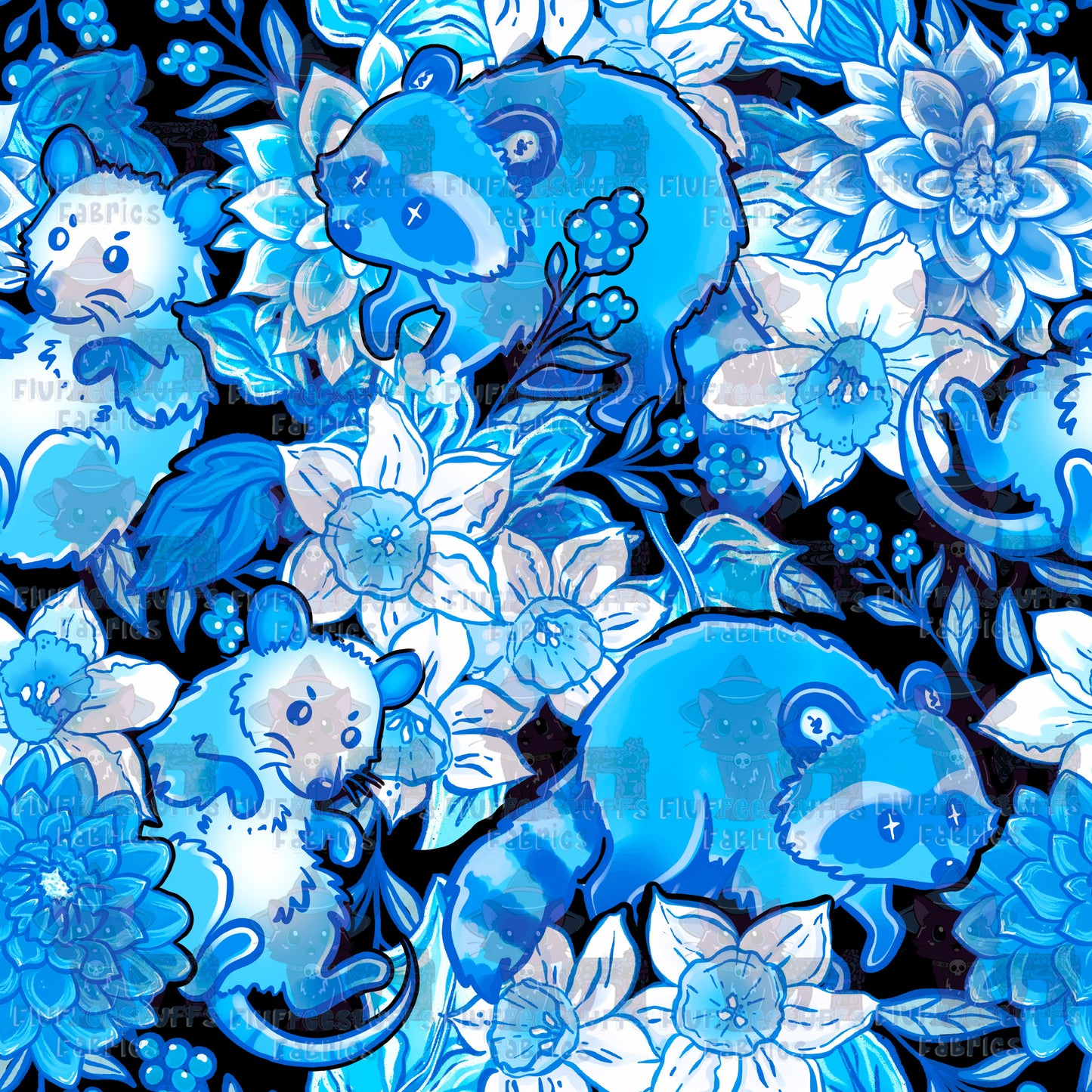 Trash Critters Blue Porcelain B