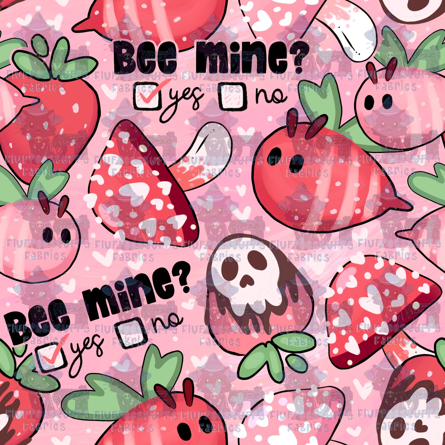 Valentine Strawberry Bees