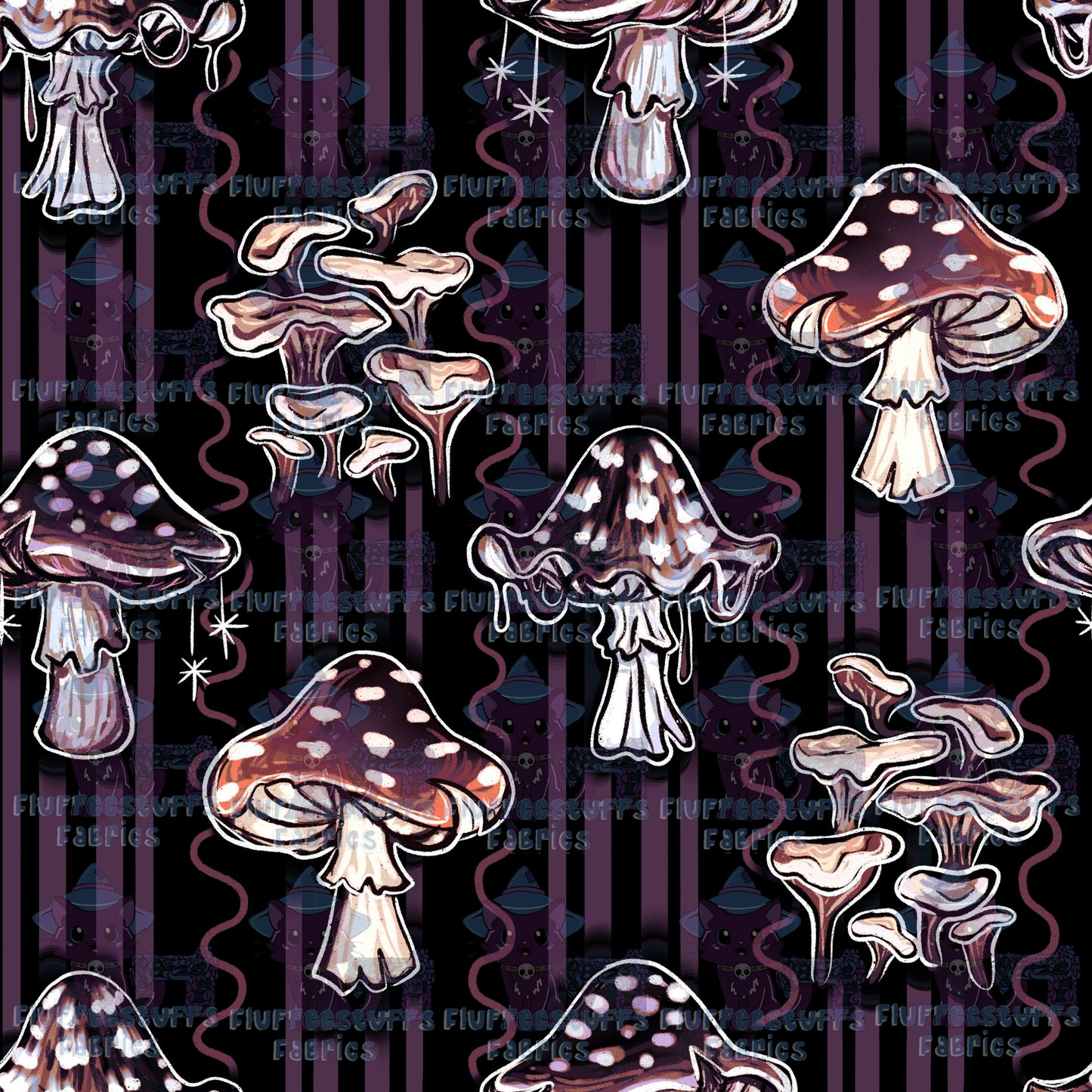 Vintage Mushrooms Sheets C