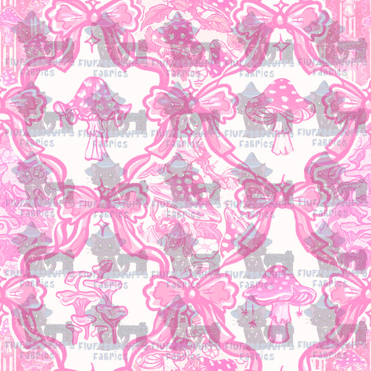 Vintage Mushrooms in Ribbons B