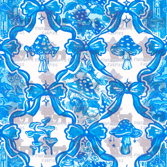 Vintage Mushrooms in Ribbons C