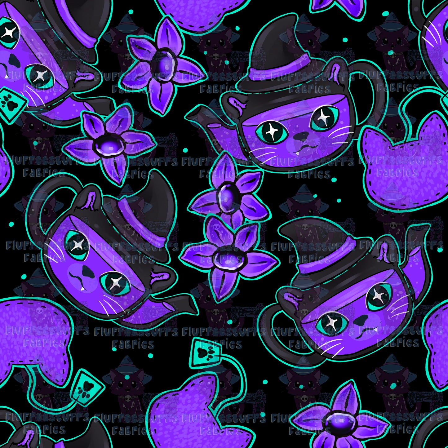 Witchy Kitty Teapot Hex