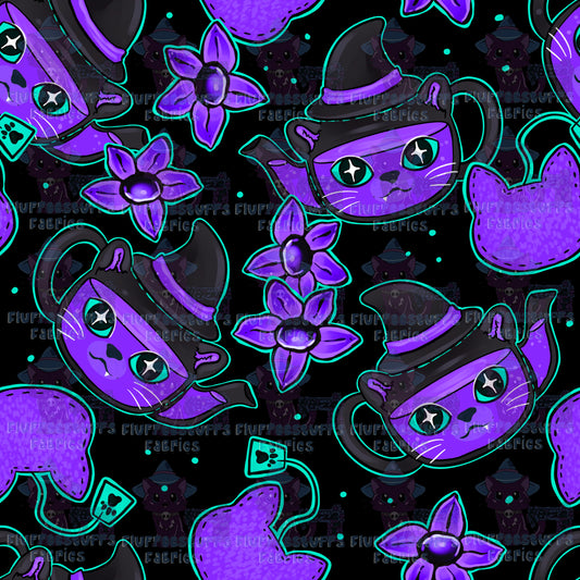 Witchy Kitty Teapot Hex